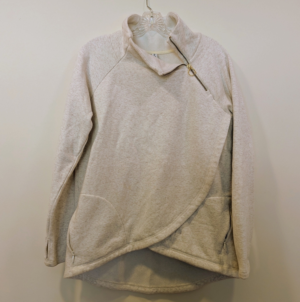 Athleta Cream Cowl Neck Sweater